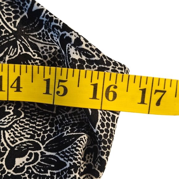 Abercrombie & Fitch Black Floral Wrap Dress Small Sleeveless Midi Soft Goth Y2K - Picture 4 of 14